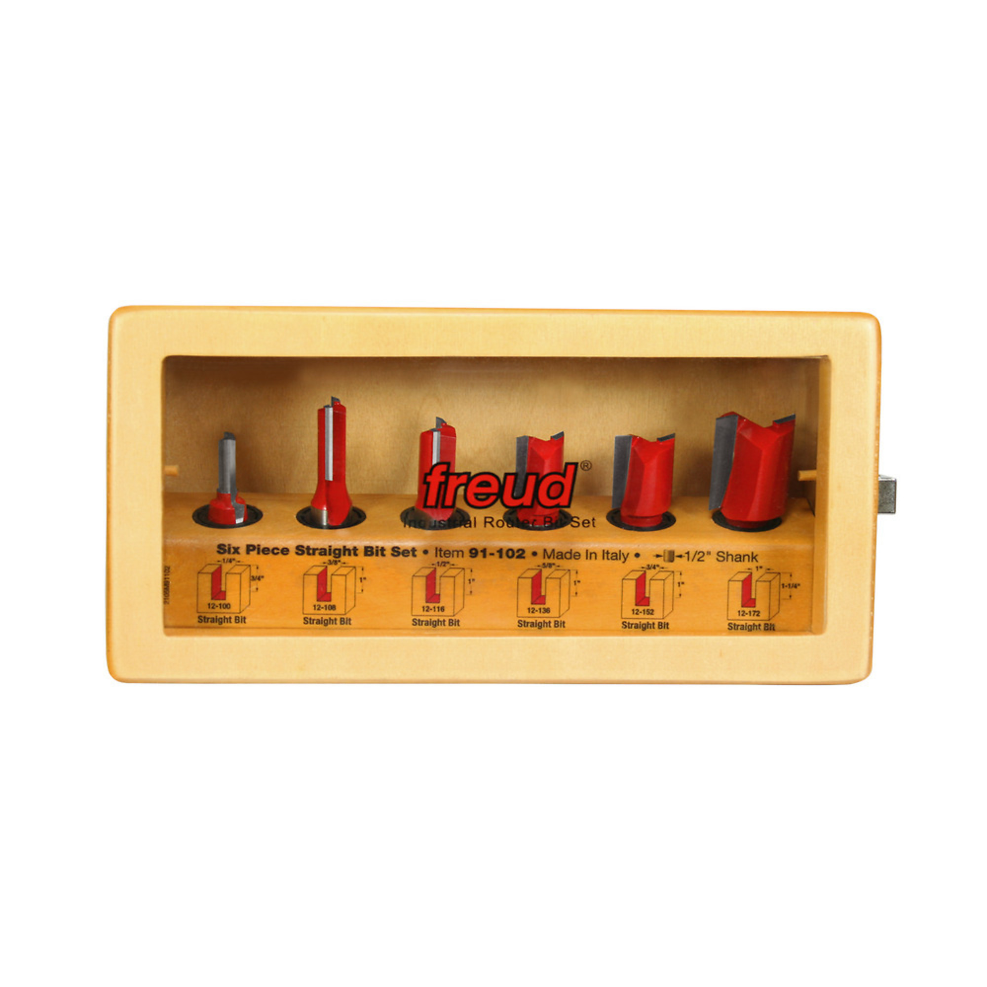 Diablo 6-Pc. Straight Bit Set with 1/2in. Shank, Model# 91-102